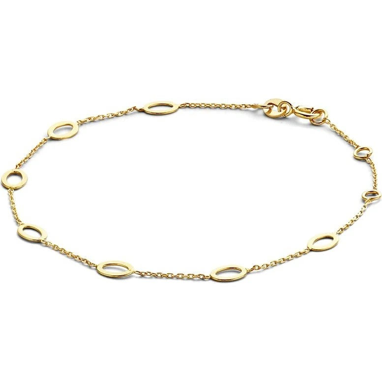 JACKIE GEELGOUDEN ARMBAND BAHIA OVAL