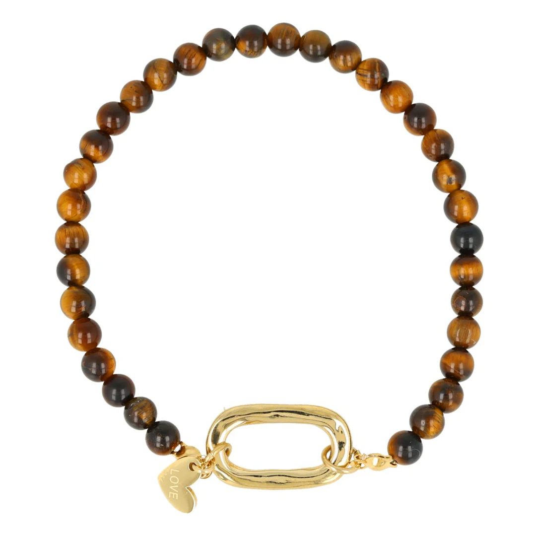 My bendel armband met tiger eye kralen