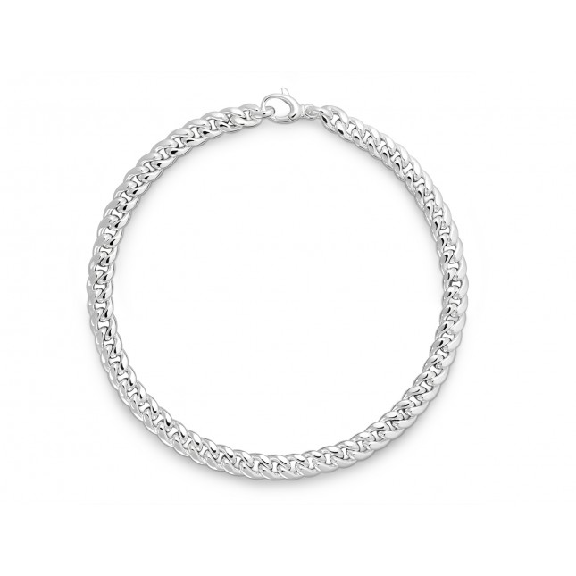 een 925/1000 zilveren gourmet collier 45cm lang en 10.5mm dik.
