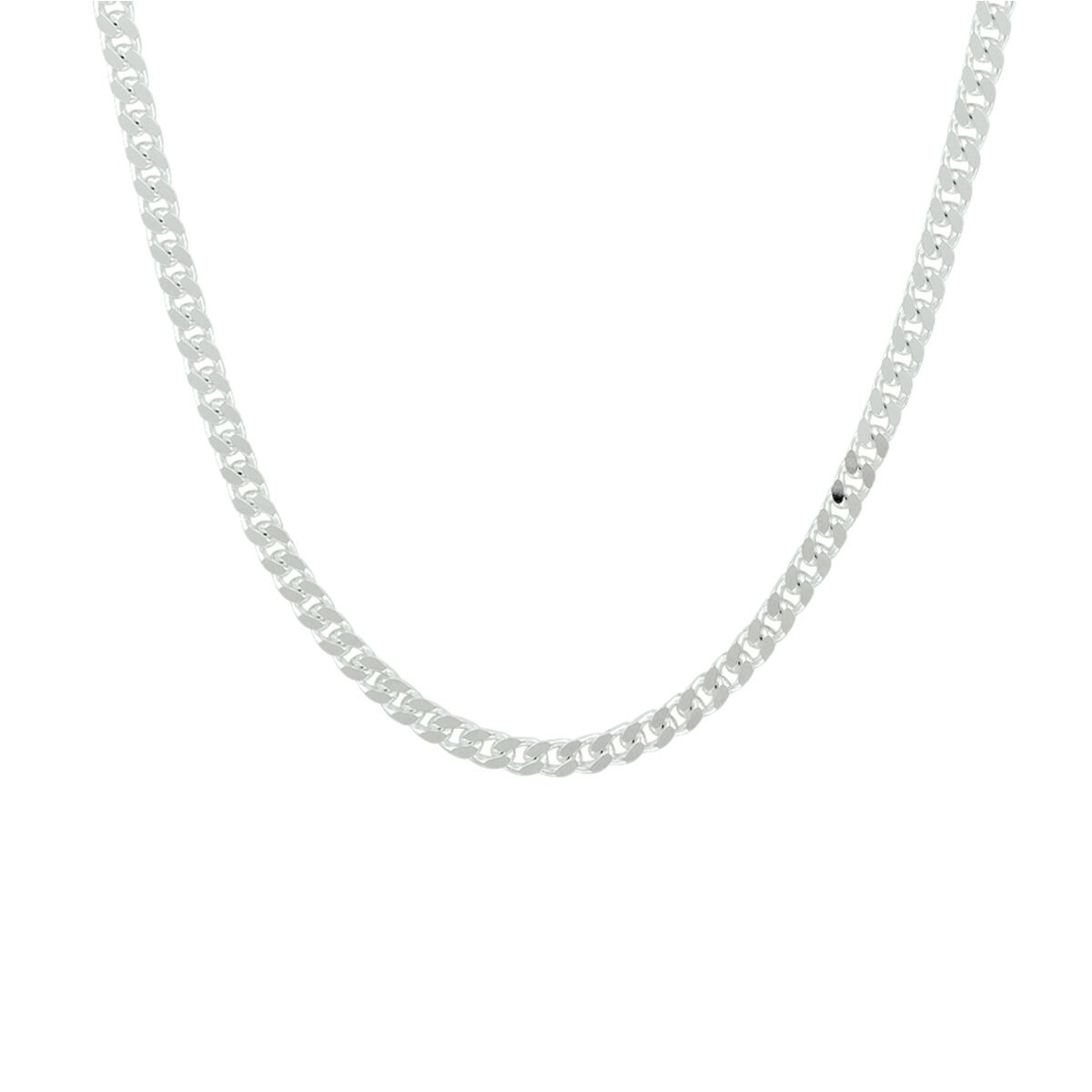 Zilveren collier met een lengte van 50 cm en een dikte van 2.8 mm. 4 zijdes geslepen