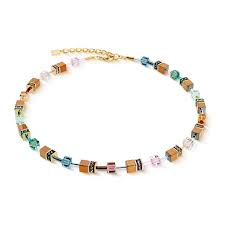 Multicolor collier coeur de lion art nouveau