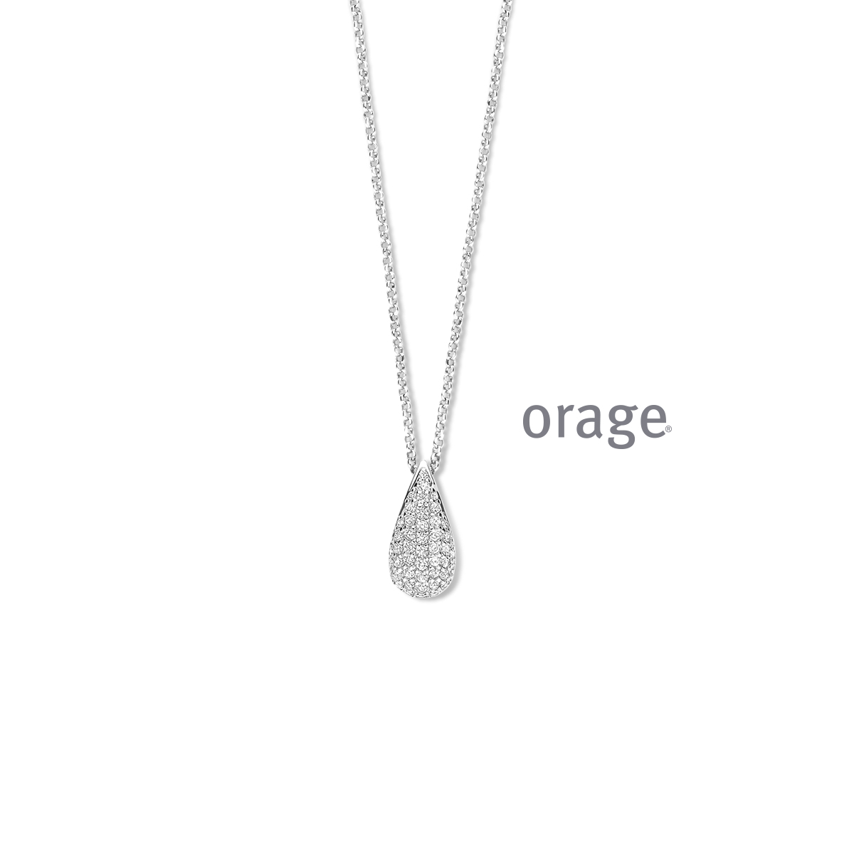 Ketting 925 rh CZ (V/14)