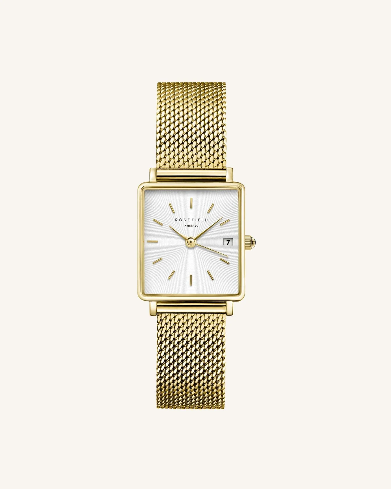 Je favoriet in een nieuw formaat. The Boxy XS behoort tot Rosefield's iconische horlogecollectie. Ons favoriete silhouet is nog eleganter in 22mm. The Boxy XS heeft dezelfde klassieke elementen als het origineel: afgeronde hoeken, stalen en leren horlogebanden en een datafunctie. Klein en fijn!