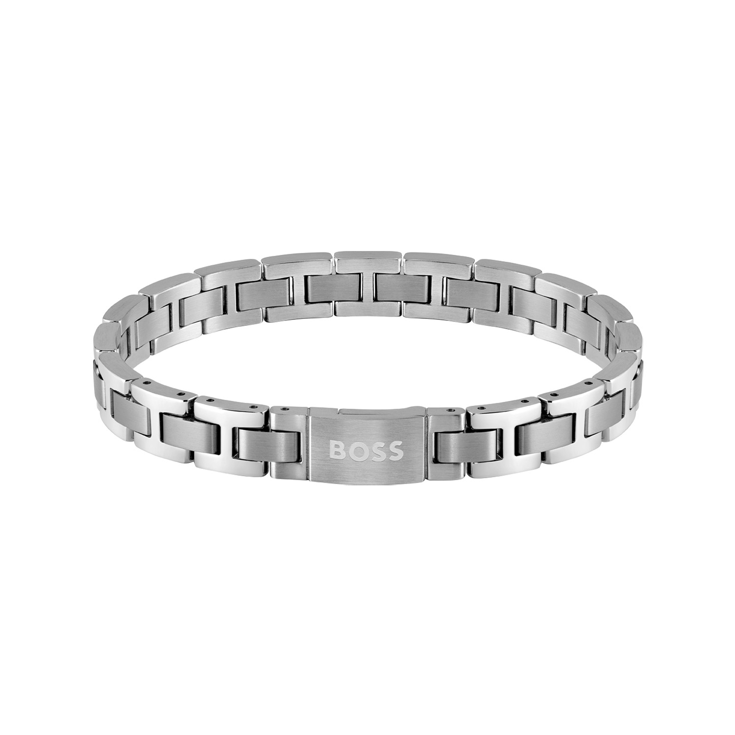 Deze armband van BOSS uit de METAL LINK ESSENTIALS serie is een stijlvol sieraad voor de echte BOSS klant. De stalen schakelarmband toont als een horlogeband en heeft glimmende en matte schakels. Deze strakke armband heeft een magneetsluiting en een lengte van 20cm. Zeker goed te combineren met de bijpassende sieraden van BOSS.

Het merk: HUGO BOSS is afgestemd op levensstijlen waar het gaat om kwaliteit en precisie. Het wereldwijde fashionlabel is verdeeld in twee merken: BOSS en HUGO. Het merk BOSS biedt geavanceerde, moderne horloges gericht op kwaliteit en design om een onberispelijke look te creëren – of het nu zakelijk, casual of sportief is. Ontdek de nieuwe horlogecollectie die bewijst dat details echt het verschil maken.

 Specificaties:
- Artikelnr: HBJ1580036
- Schakelarmband
- Materiaal: Staal
- Zilverkleurig
- Lengte: 20cm