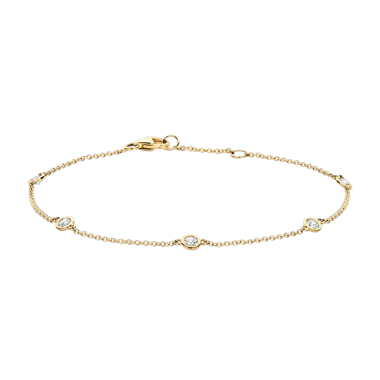 Geelgouden armband 14KT met zirkonia