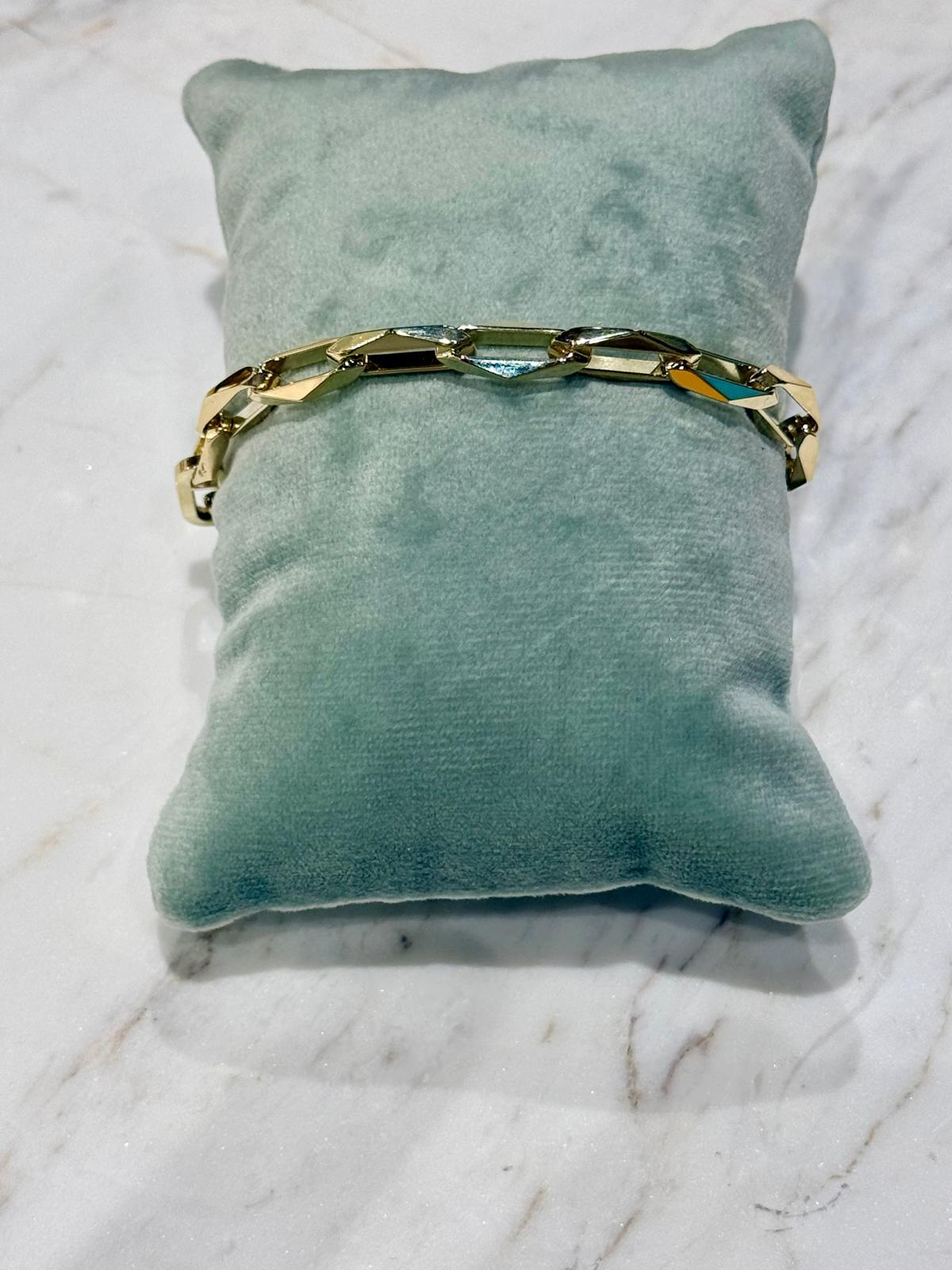 OCC-CFE20.5. Geelgouden occasion close for ever armband. 14 karaat 585/1000. 20.5cm.