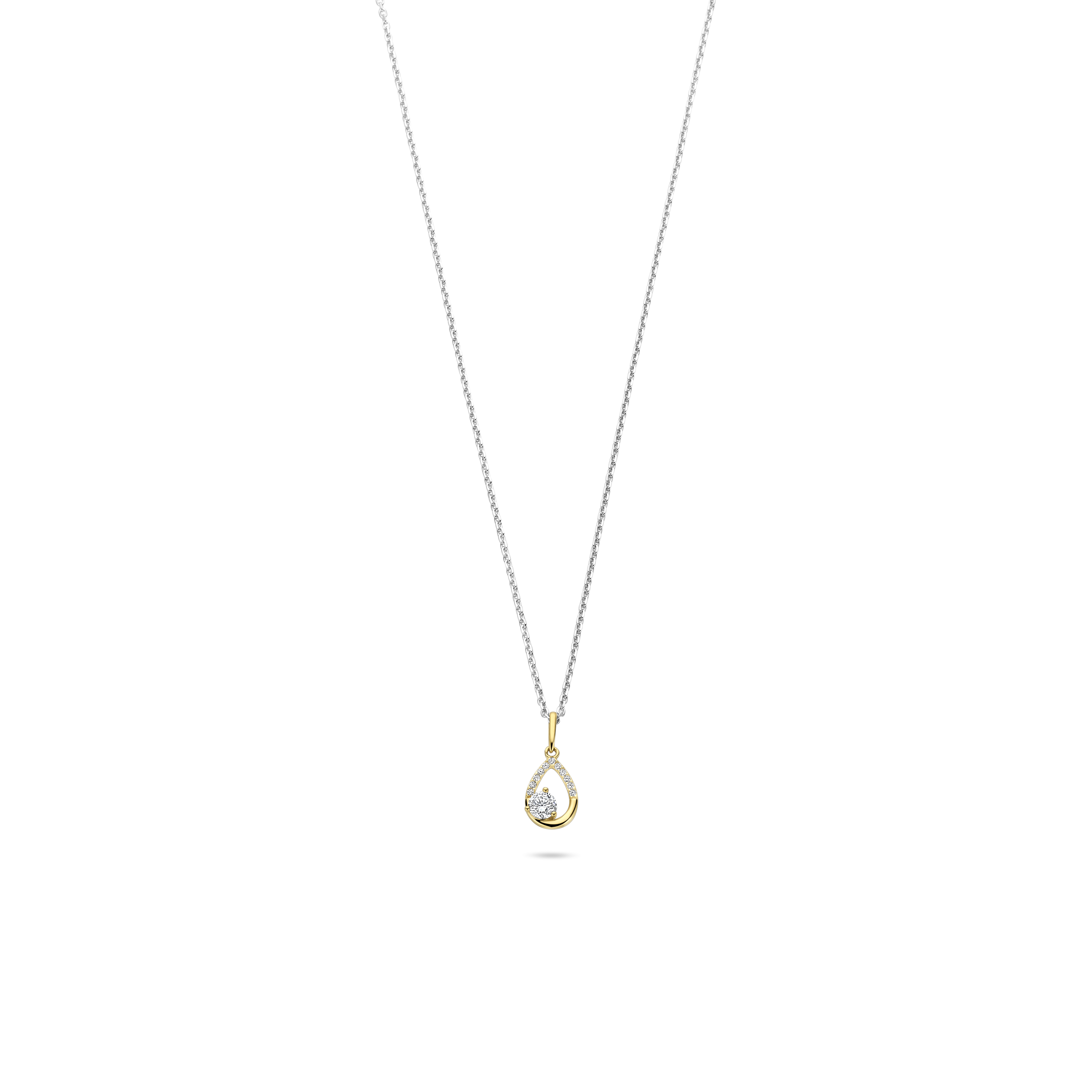 Goud Joy& Julia hanger druppelvorm met zirkonia's