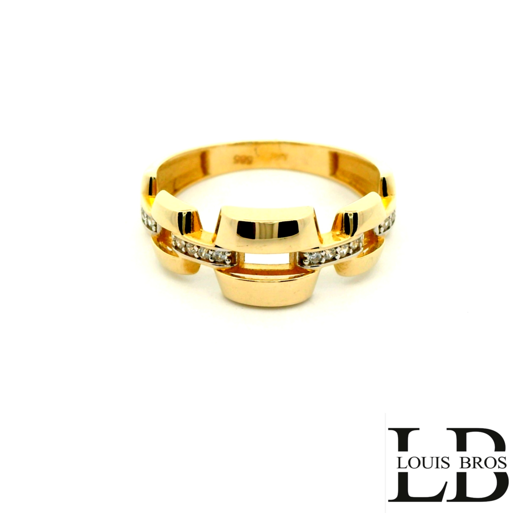 Deze verfijnde damesring is vervaardigd uit 14 karaat geelgoud (2.73 gr) en bezet met sprankelende zirkonia’s die het licht op een subtiele manier weerkaatsen. Het tijdloze design straalt elegantie en eenvoud uit, waardoor deze ring moeiteloos bij elke stijl en gelegenheid past.

De warme glans van het geelgoud vormt een perfecte combinatie met de heldere schittering van de zirkonia’s. Dankzij het slanke, subtiele ontwerp is de ring ideaal om dagelijks te dragen, maar ook prachtig te combineren met andere sieraden voor een chique look.

Specificaties:

Materiaal: 14 karaat geelgoud

Steensoort: Zirkonia’s

Stijl: Subtiel, elegant & tijdloos

Doelgroep: Dames

Afwerking: Hoogglans gepolijst

Bijzonderheden: Luxe uitstraling door de combinatie van geelgoud en sprankelende zirkonia’s

Bijzonderheden:
Een ring die verfijnde eenvoud en tijdloze schoonheid perfect samenbrengt – ideaal voor de vrouw die houdt van subtiele luxe.
De ring is verkrijgbaar in meerdere afmetingen.