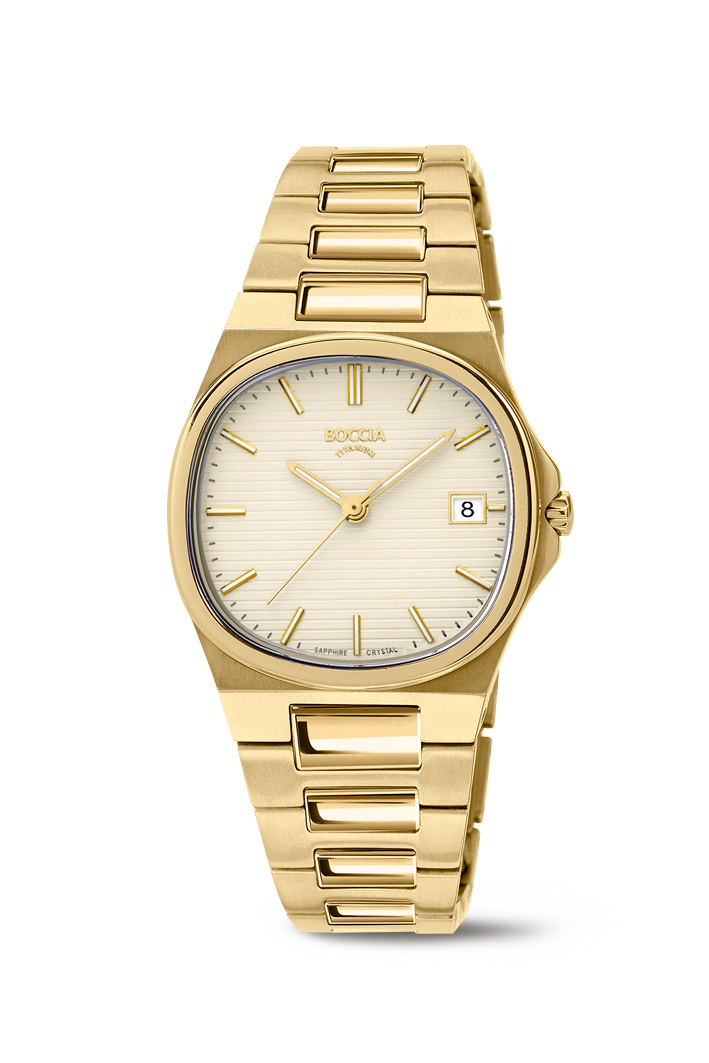 Die Boccia Damenarmbanduhr besteht aus hochwertigen Materialien und vereint Eleganz mit hervorragender Funktionalit&auml;t. Ideal f&uuml;r den t&auml;glichen Gebrauch und besondere Anl&auml;sse. Tragen Sie sie am Handgelenk als modisches Statement, das jedem Outfit einen Hauch von Luxus verleiht.