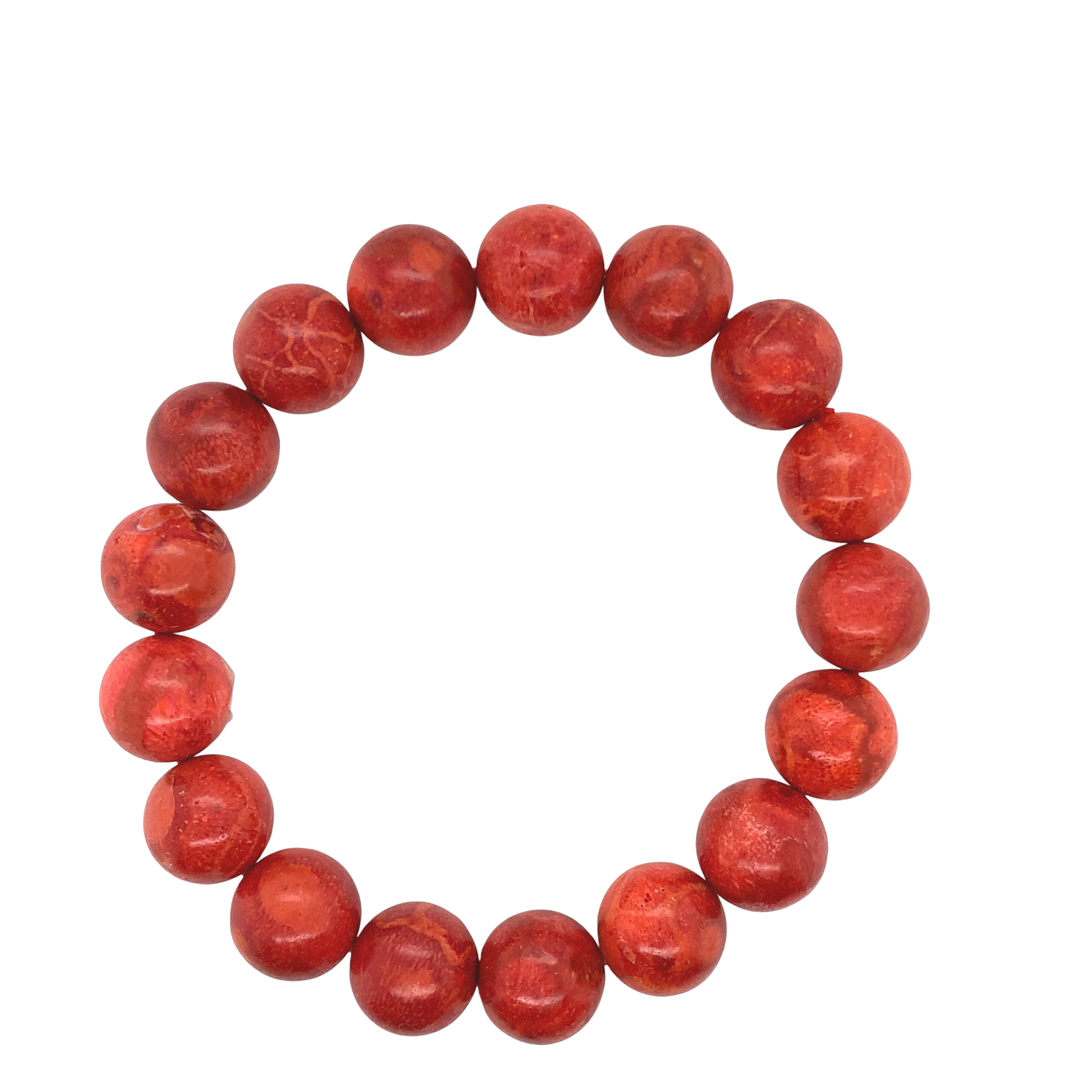 Armband auf Silikonfaden, Schaumkoralle (stabilisiert)