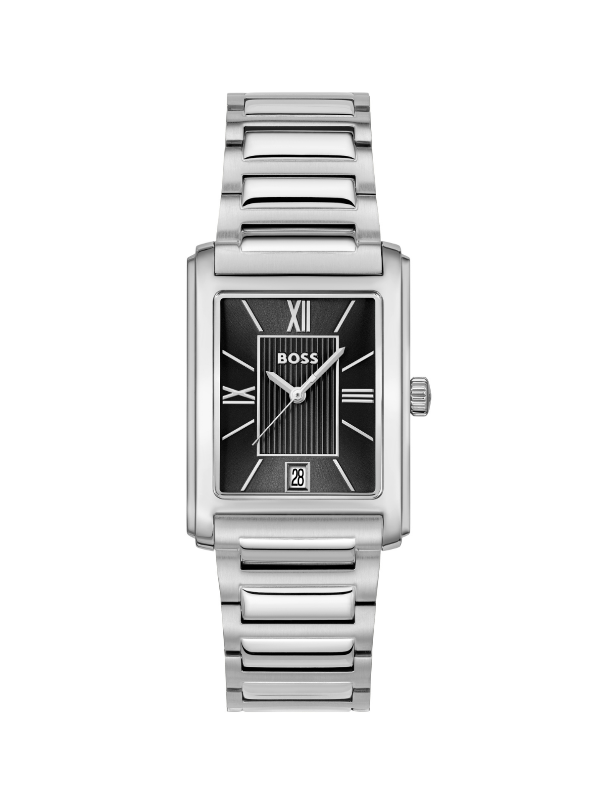This BOSS Principle watch is available to buy online & at our Eastbourne jewellers. Showcasing a 28 x 39mm steel case which houses a quartz movement, the watch is presented on a steel bracelet and finished with a black dial.
BOSS Watches
BOSS watches are immaculately tailored to lifestyles where style navigates and precision counts. Sharp cuts, clean design and quality materials are always on the agenda. These distinctive timepieces, with their intrinsic air of elegant sophistication, create beautiful bridges connecting classic, modern and sporty.
Reliable reminders of individual signatures of ambition and success, they express confidence and refinement in carefully balanced proportions. Uncompromising attention to detail turns looks into statements and aspirations into happenings.
Watch Specifications
Case Size: 28 x 39mm
Case Material: Stainless steel
Movement Type: Quartz
Chronograph: No
Strap: Stainless steel bracelet
Dial: Black
Glass: Mineral
Water Resistance: 30m
Guarantee: 5 Years
BOSS Reference: 1514297
As an Official BOSS Watches Retailer, all of our BOSS watches are presented in official branded packaging.
This timepiece is covered by the Brufords 5 Year Watch Warranty. Available on all watch purchases* from 1st October 2024, our exclusive 5 year warranty provides comprehensive coverage, ensuring your new timepiece is protected against manufacturing defects and malfunctions. This commitment reflects the confidence we have in our brands craftsmanship and gives you peace of mind for years to come.
*Excluding pre-owned