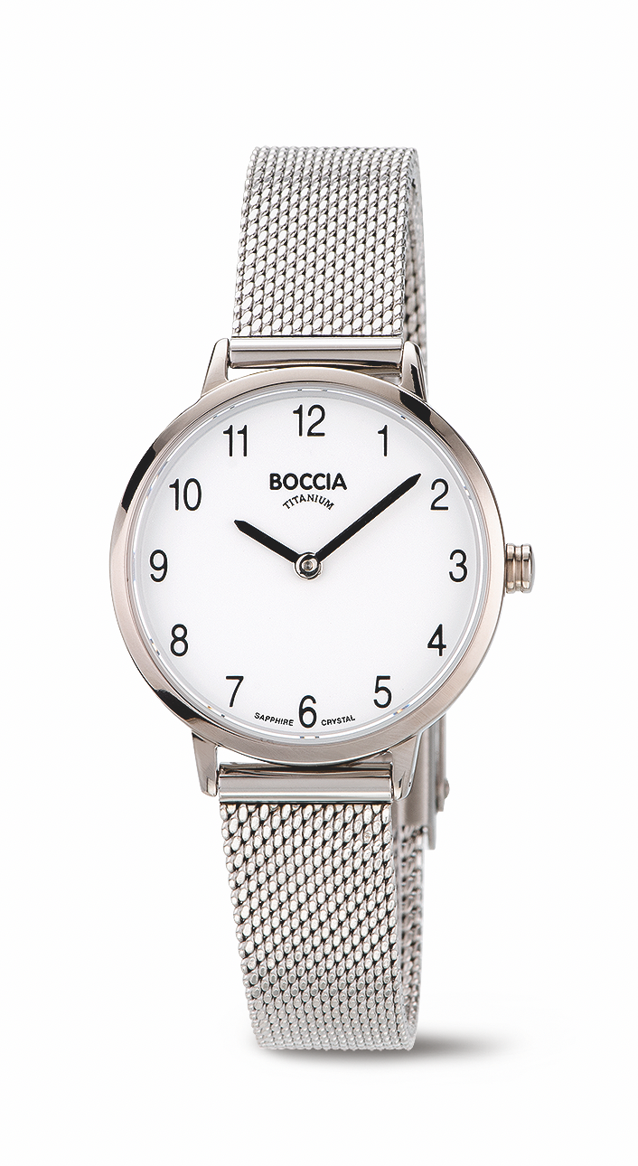 Diese klassische Damenuhr vereint in perfekter Weise alle positiven Attribute einer guten, robusten und daher langlebigen Uhr, die niemals aus der Mode kommt. Ein mit nur 6mm (!) superflaches und 50m wasserdichtes Geh&auml;use aus antiallergischem Rein-Titan mit absolut kratzfestem Saphirglas und einem feinen anschmiegsamen Edelstahl-Uhrband machen diese Modellserie einzigartig und bieten ein besonders gutes Preis/Leistungs-Verh&auml;ltnis. Dazu noch die Batterielebensdauer von 5 Jahren, ein Novum bei Damenuhren!
