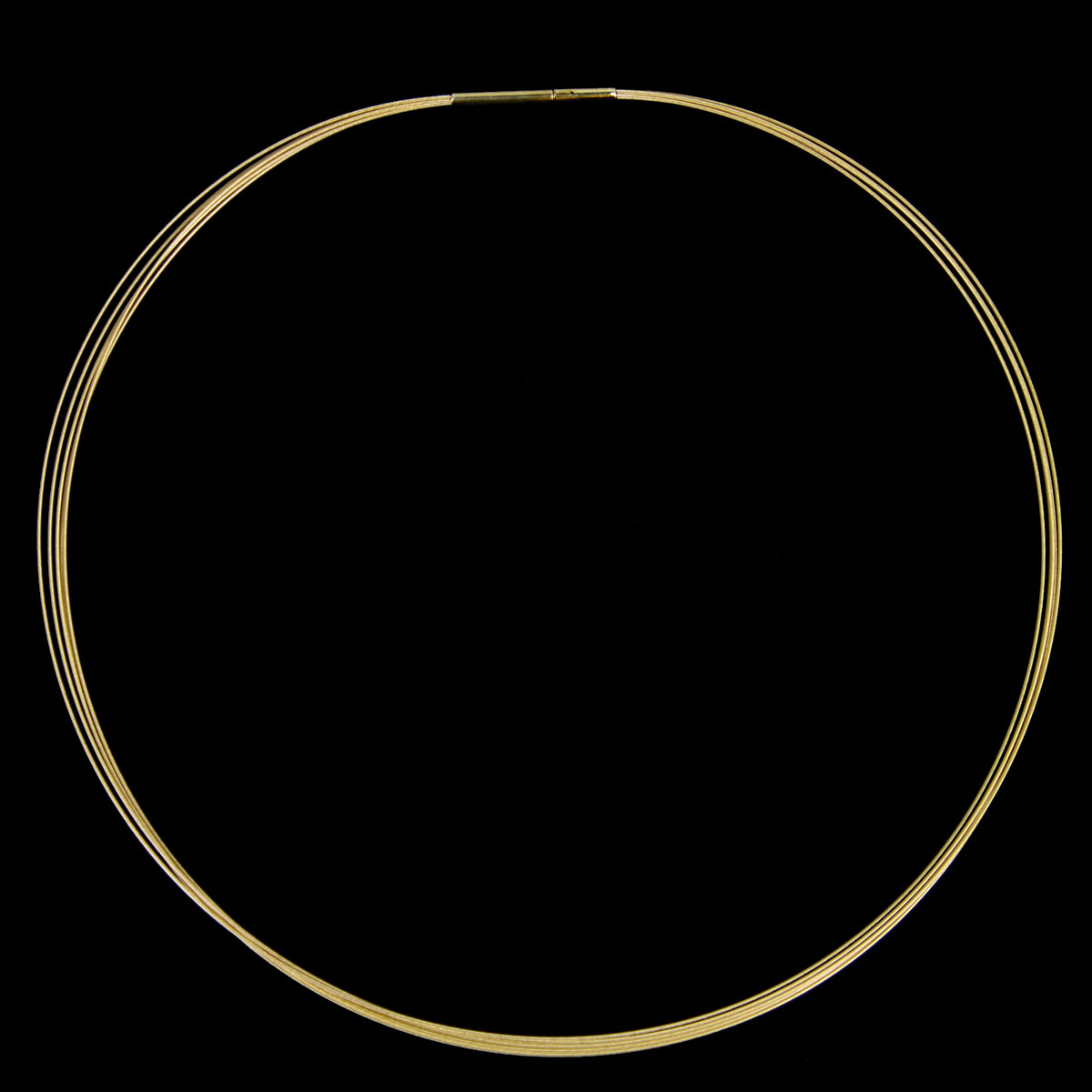 Sanjoya - Stalen spang collier 5 rijen, verguld - TA0519002.45