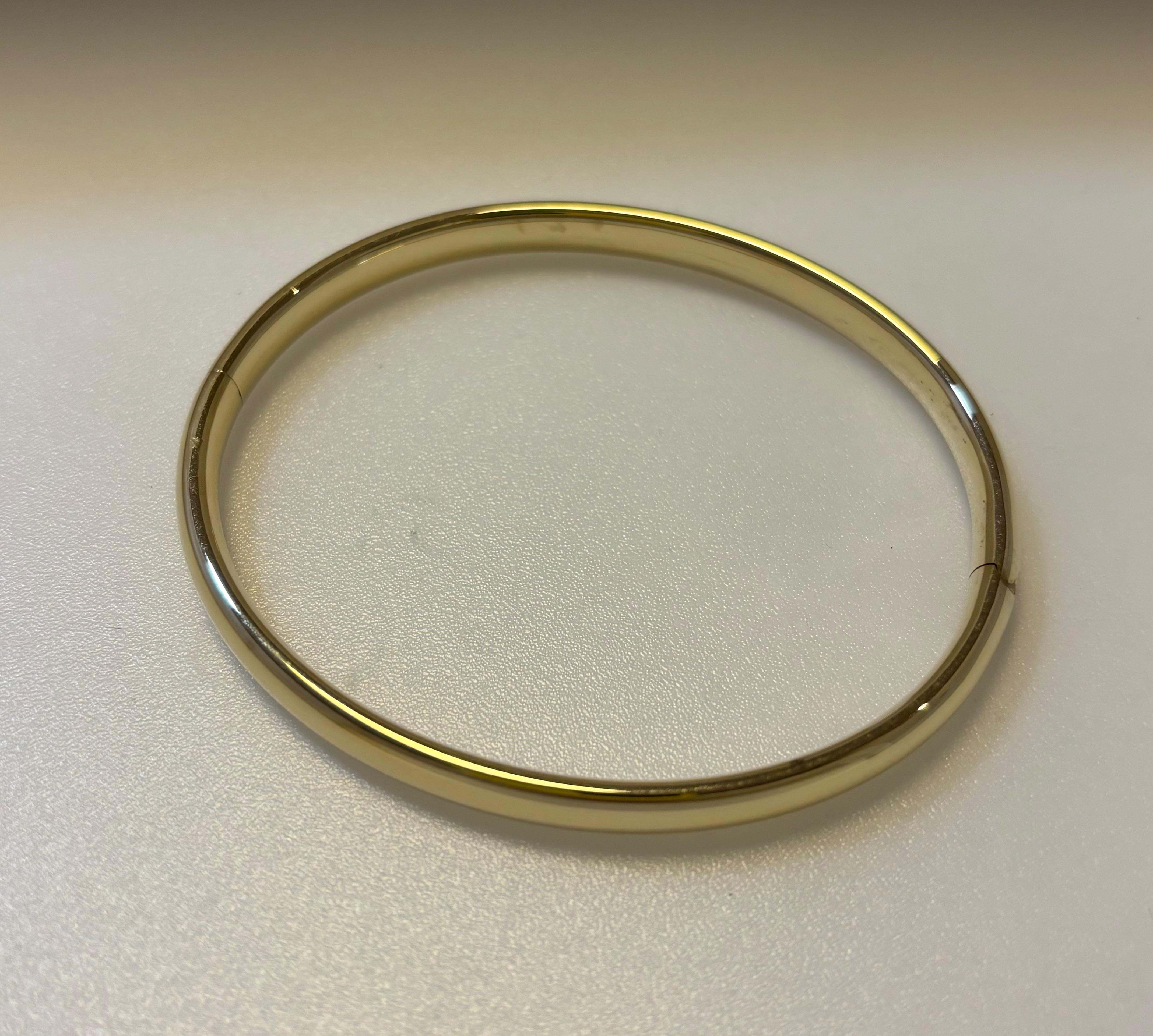 Gouden bangle met scharnier 