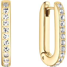  Deze BERING oorringen in warme goudtint zijn het toonbeeld van verfijnde elegantie. De ovale vorm en de rij sprankelende kristallen weerspiegelen het minimalistische ontwerp van de Arctic Symphony-collectie &ndash; ge&iuml;nspireerd op de schoonheid van het noordpoolgebied in het licht van de middernachtzon.  De gouden afwerking voegt een vleugje luxe toe zonder te overheersen. Bij elke beweging vangen de kristallen het licht en zorgen voor een zachte glans &ndash; ideaal voor vrouwen die houden van zuivere lijnen met een vleugje glamour. De scharniersluiting biedt veiligheid en draagcomfort.  Gemaakt van goudkleurig roestvrij staal en afgewerkt met fijn gezette kristallen &ndash; een modern sieraad met een tijdloze uitstraling. 