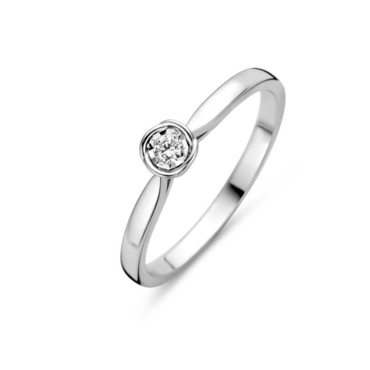 Rosa di Luca zilveren ring met diamant 0.03 crt