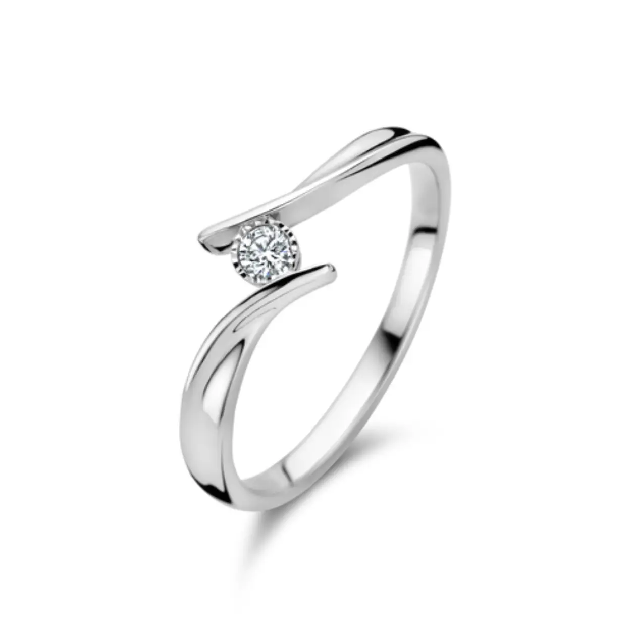Rosa di Luca zilver ring met diamant 0,03 