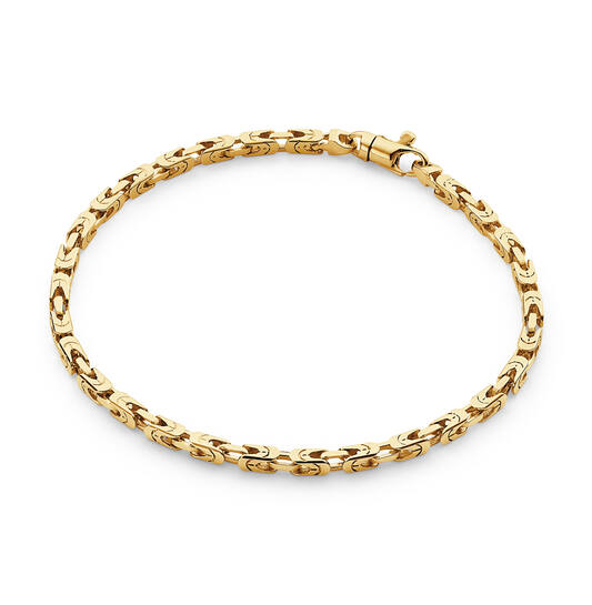 Zilveren Konings Schakel Armband Verguld 2,5mm 