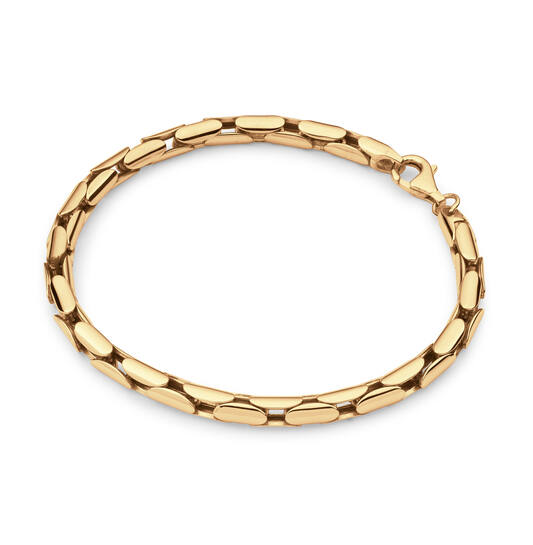 Zilver Vergulde Palmier Schakel Armband