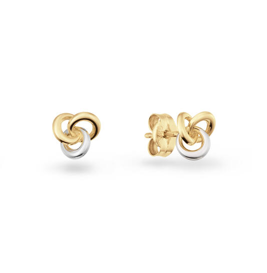 Gouden Oorstekers Bloem 4 blaadjes 