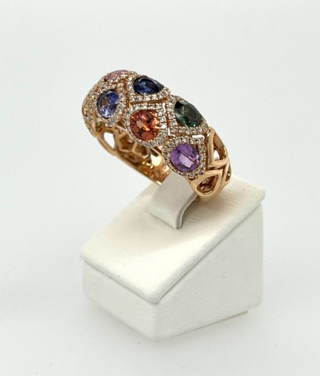 ROSE GOUDEN RING MET SAFFIEREN ERT879/12WD