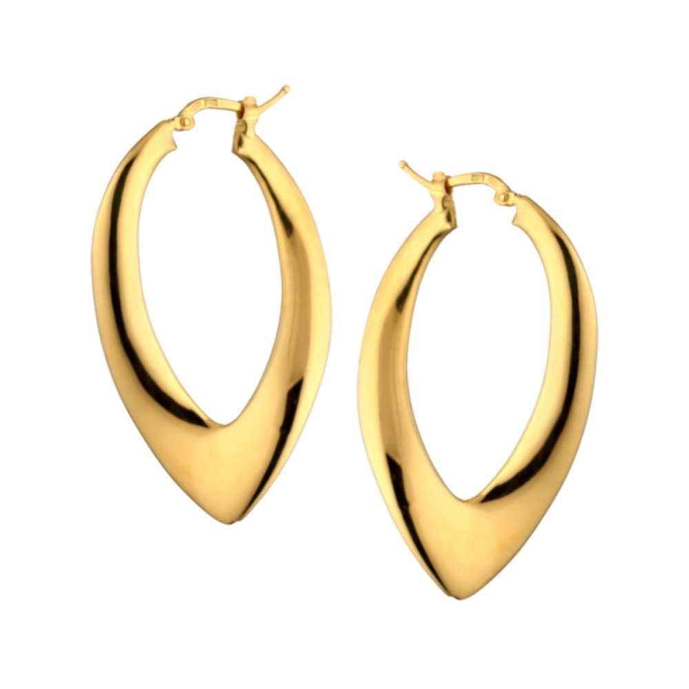 Oorringen in zilver verguld 