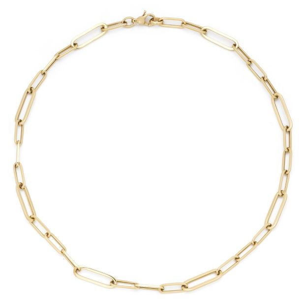 Monzario collier paperclip in 14 krt geelgoud1274C