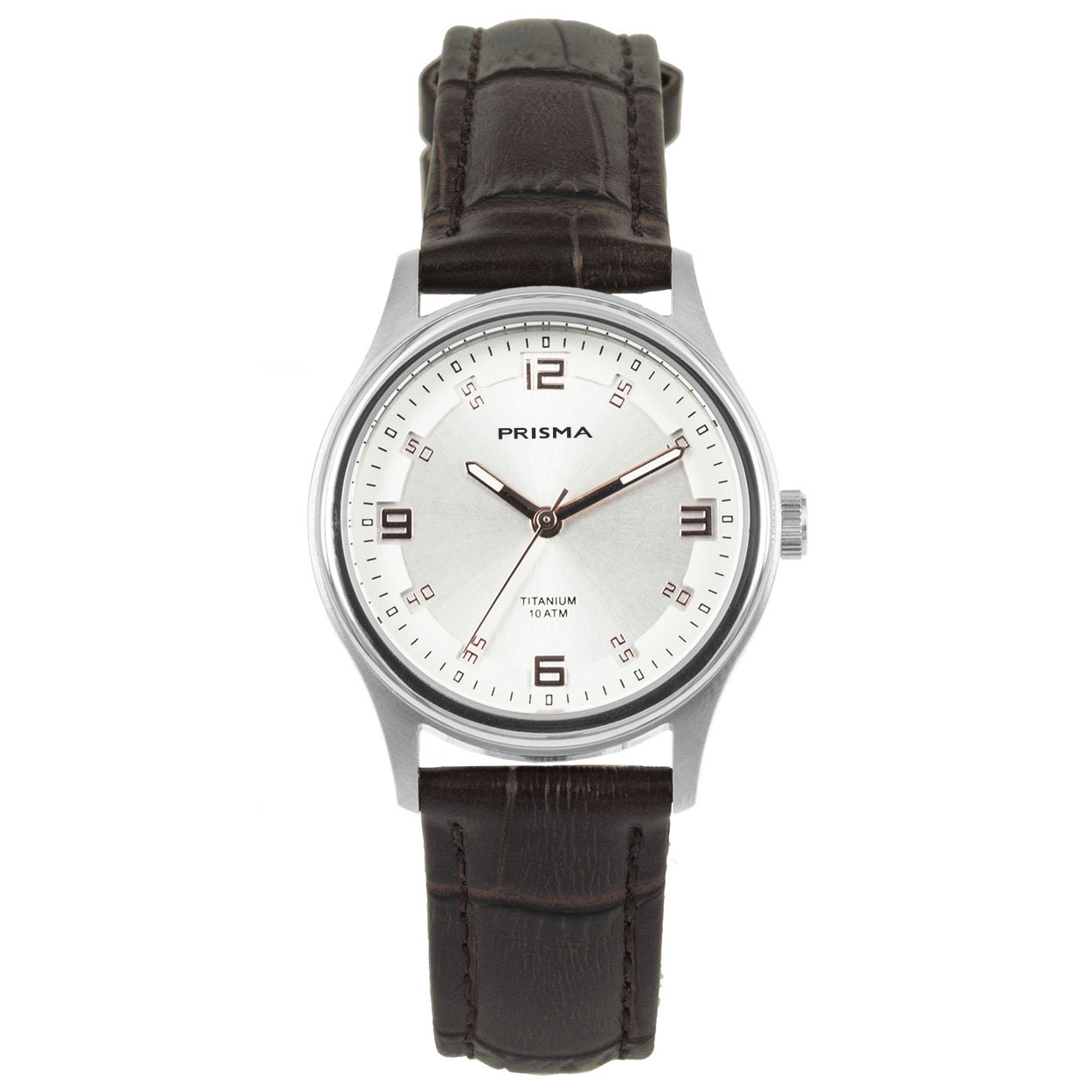 Prisma dames P1545 horloge titanium saffierglas 10 ATM 		
		
Algemeen		
Artikelnummer: P.1545		
Geslacht: dames		
Uurwerk: Miyota (2315) 		
Lichtfunctie: glow in the dark (Wijzers)		
Waterbestendigheid: 10 ATM/BAR		
		
