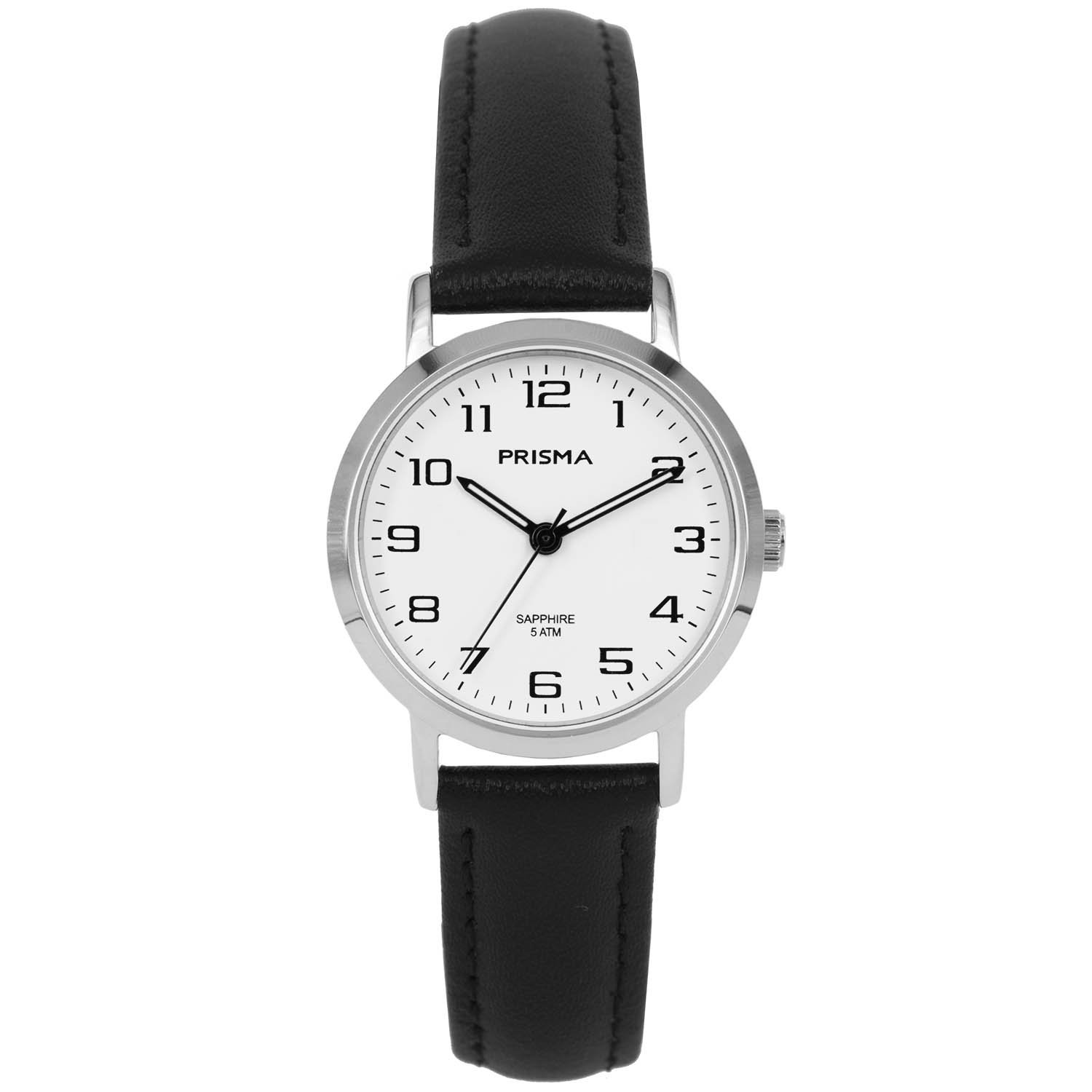 Prisma dames P1746 horloge edelstaal saffierglas 5 ATM 		
		
Algemeen		
Artikelnummer: P.1746		
Geslacht: dames		
Uurwerk: Miyota (2035 / 2030) 		
Lichtfunctie: glow in the dark (Wijzers)		
Waterbestendigheid: 5 ATM/BAR		
		
