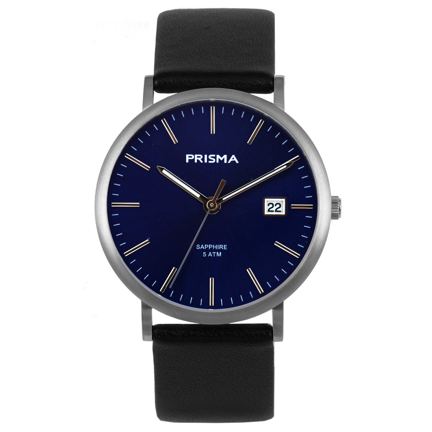 Prisma heren P.1666 horloge titanium saffierglas 5 ATM

Algemeen
Geslacht: heren
Model: P.1666

Voordelen
– band echt leer zwart
– wijzerplaat blauw met zilveren streepjes
– kast geschikt voor mensen met een allergie
– draagcomfort door licht gewicht
– glas is zeer krasvast
– slimeline model (minder dan 9 mm dik)
– designed in the Netherlands
– maat kast 39mm (breedte) 7,61mm (dikte)

