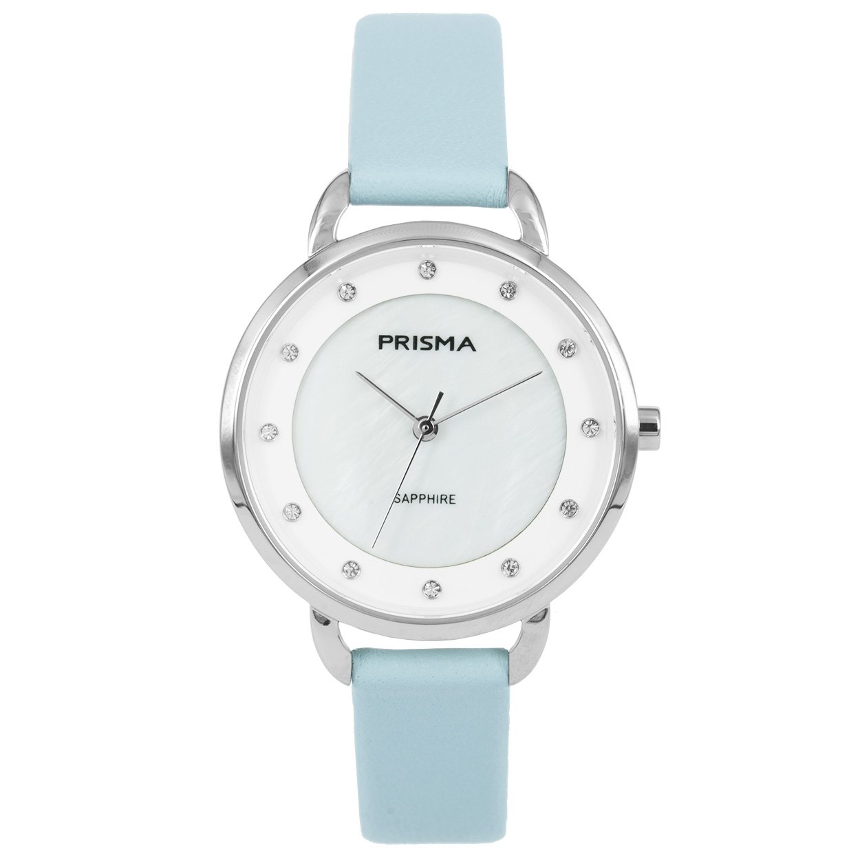 Prisma horloge P1935 dames edelstaal saffierglas 5 ATM 

Algemeen
Geslacht: dames
Model: P.1935

Voordelen
- band echt leer blauw
- wijzerplaat parelmoer met sier diamanten
- glas is zeer krasvast
- spat waterdicht: handenwassen, regen
-quartz
- maat kast 32mm (breedte) 6,9mm (dikte)

