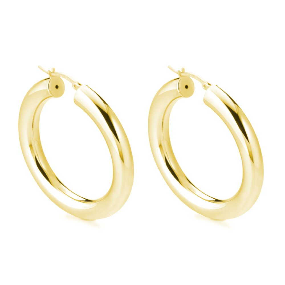 Oorringen in zilver verguld van het merk Marcello Pane 