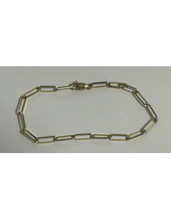 Closed forever armband van 14 karaat geelgoud. De 18 schakels worden uit draad gewalst, dus niet gegoten, waardoor de levensduur veel langer is.