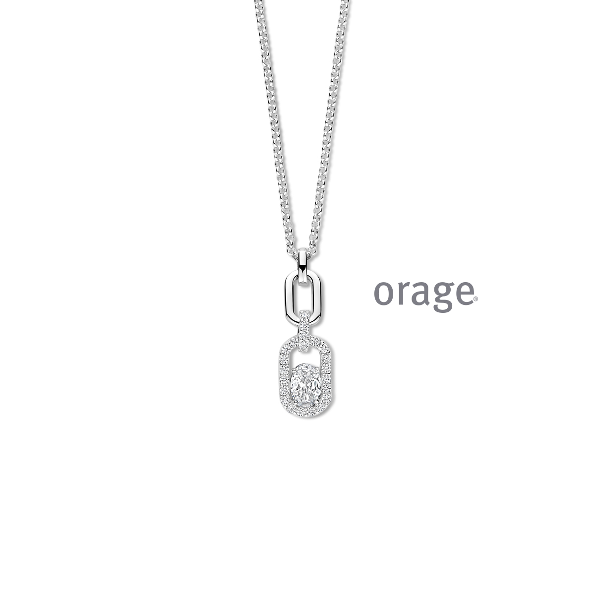 Orage collier zilver
