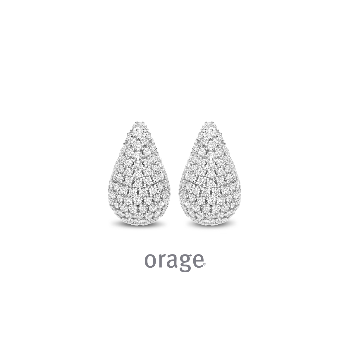Orage oorstekers zilver
