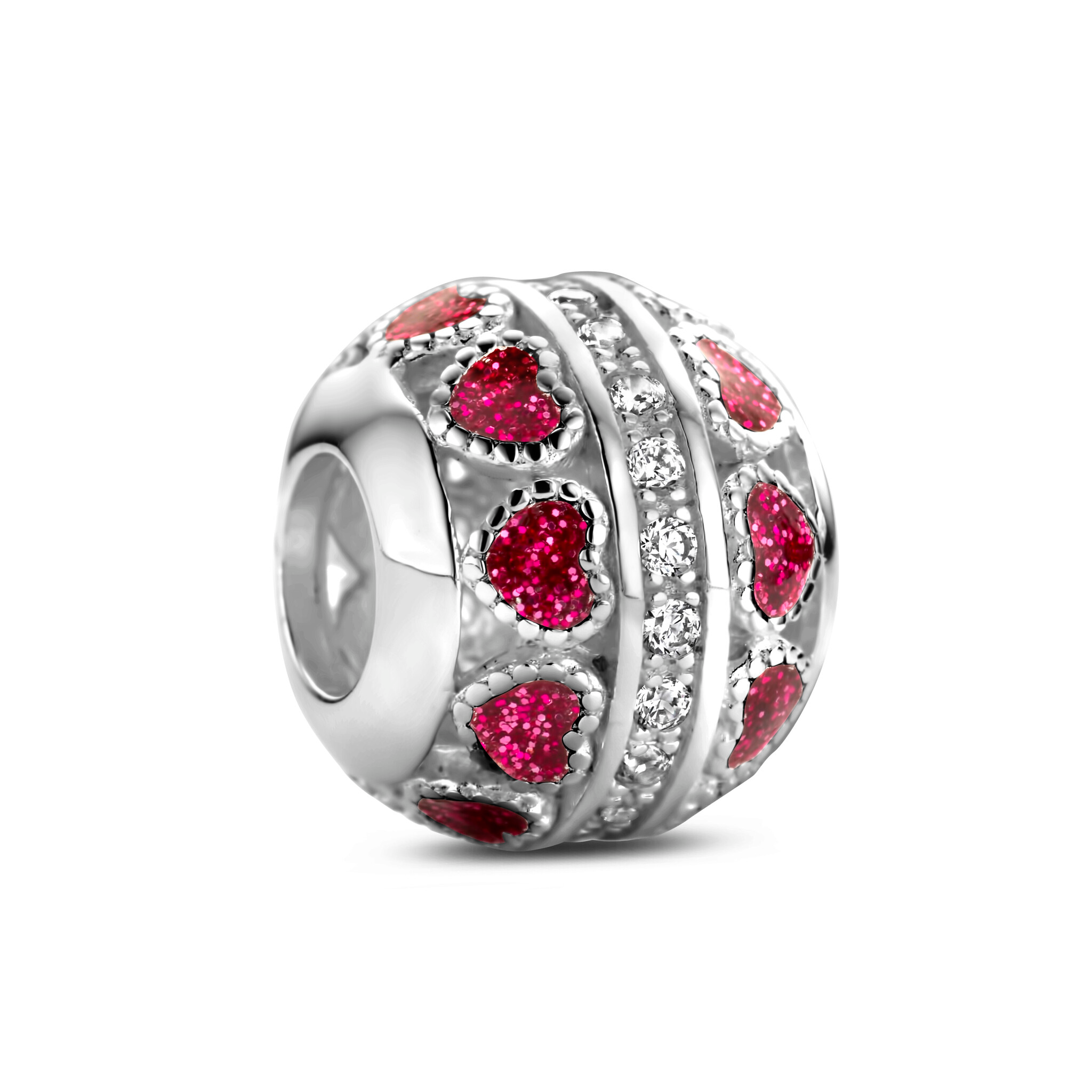 Rosa di Luca 664.026 Bedel Hartjes met Roze Zirkonia