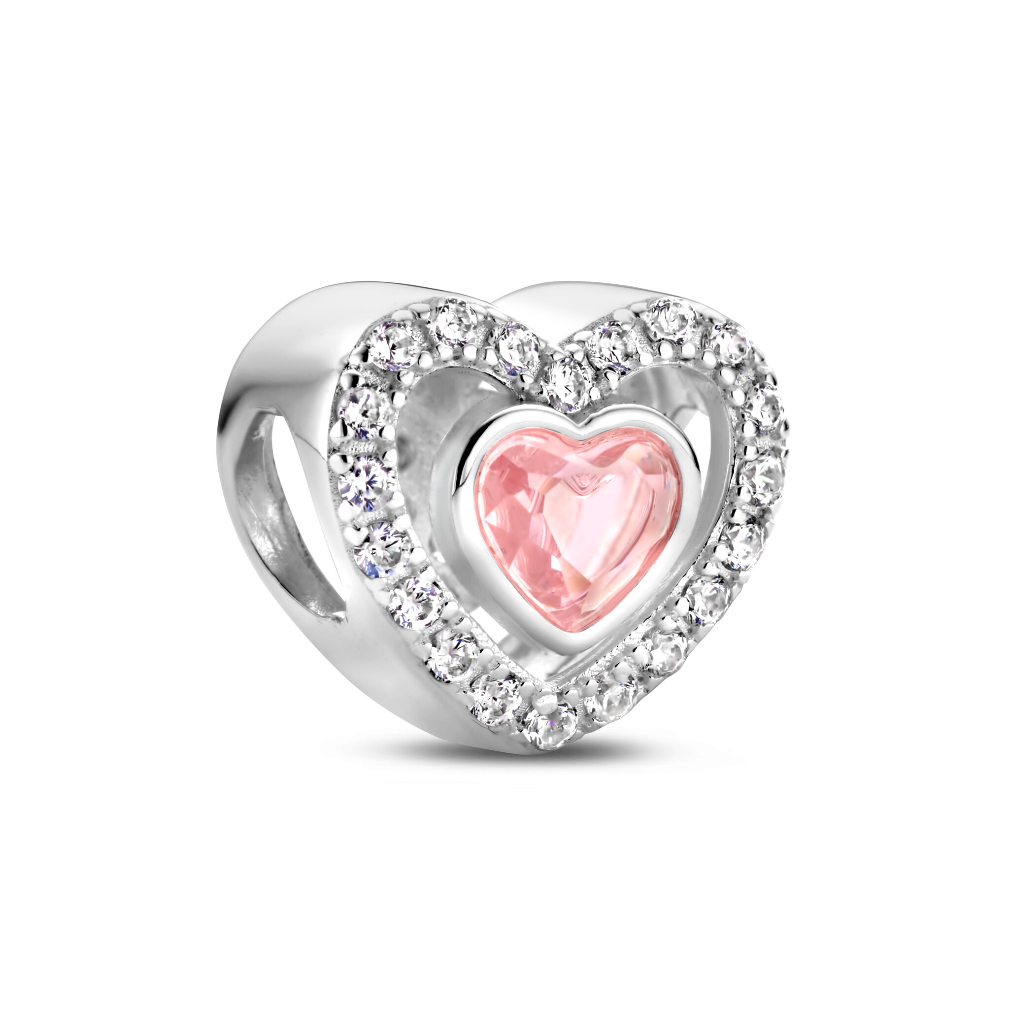 Rosa di Luca 664.027 Bedel Hart met Roze en Witte Zirkonia