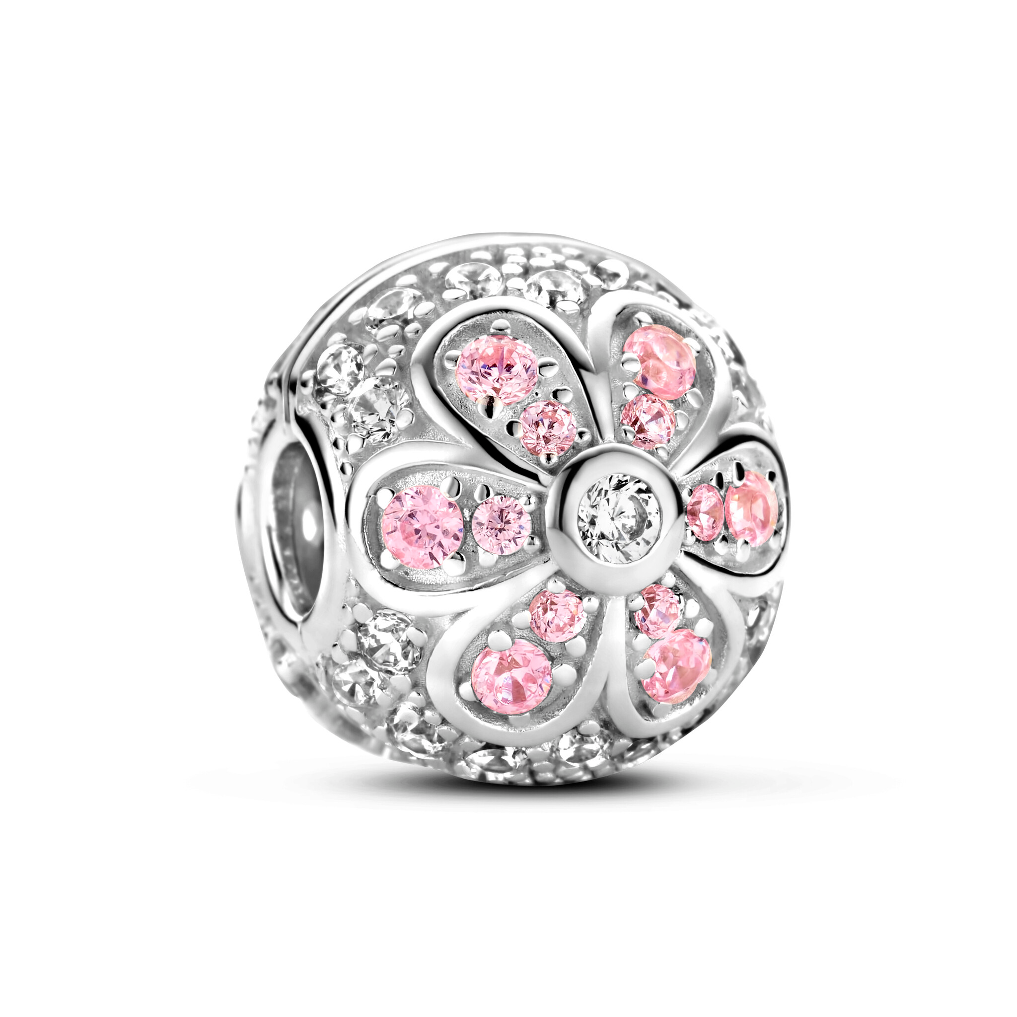 Rosa di Luca 669.021 Bedel Clip met Witte en Roze Zirkonia