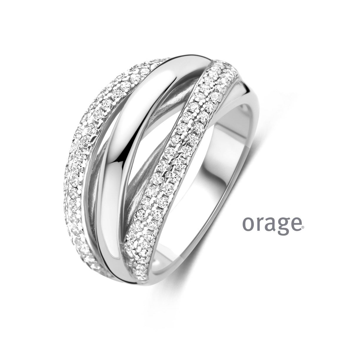 Orage Ring Zilver met zirconia