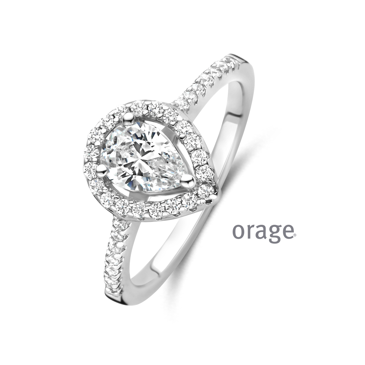 Orage Ring Zilver met zirconia
