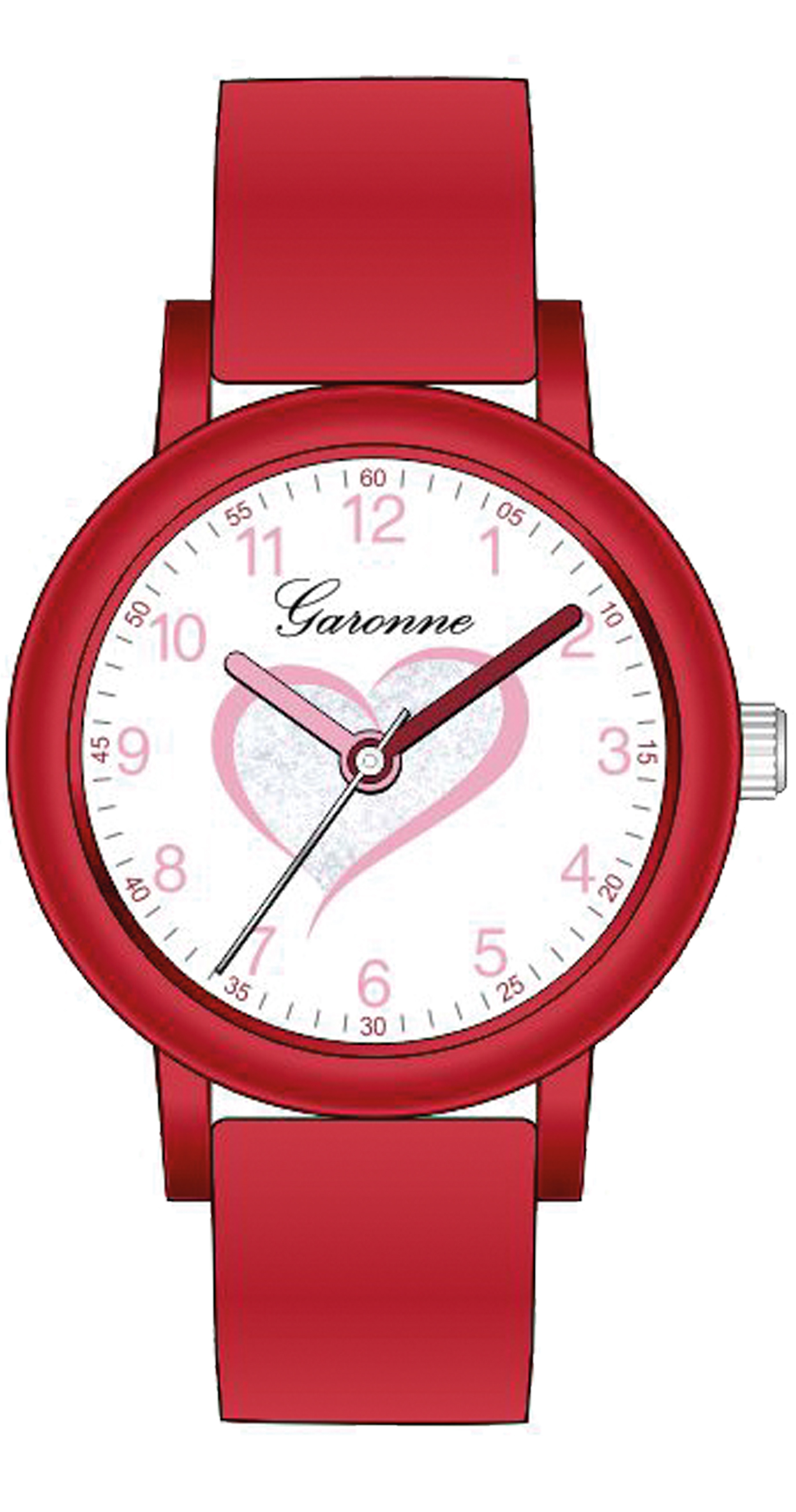 Dit is een horloge van het merk Garonne gemaakt voor meisjes.
De specificaties zijn als volgt:
Kastmaat: 27 mm
Bandlengte: 180
Bandbreedte: 12
Waterdichtheid: 3 ATM / 30 Meter / 100 Feet