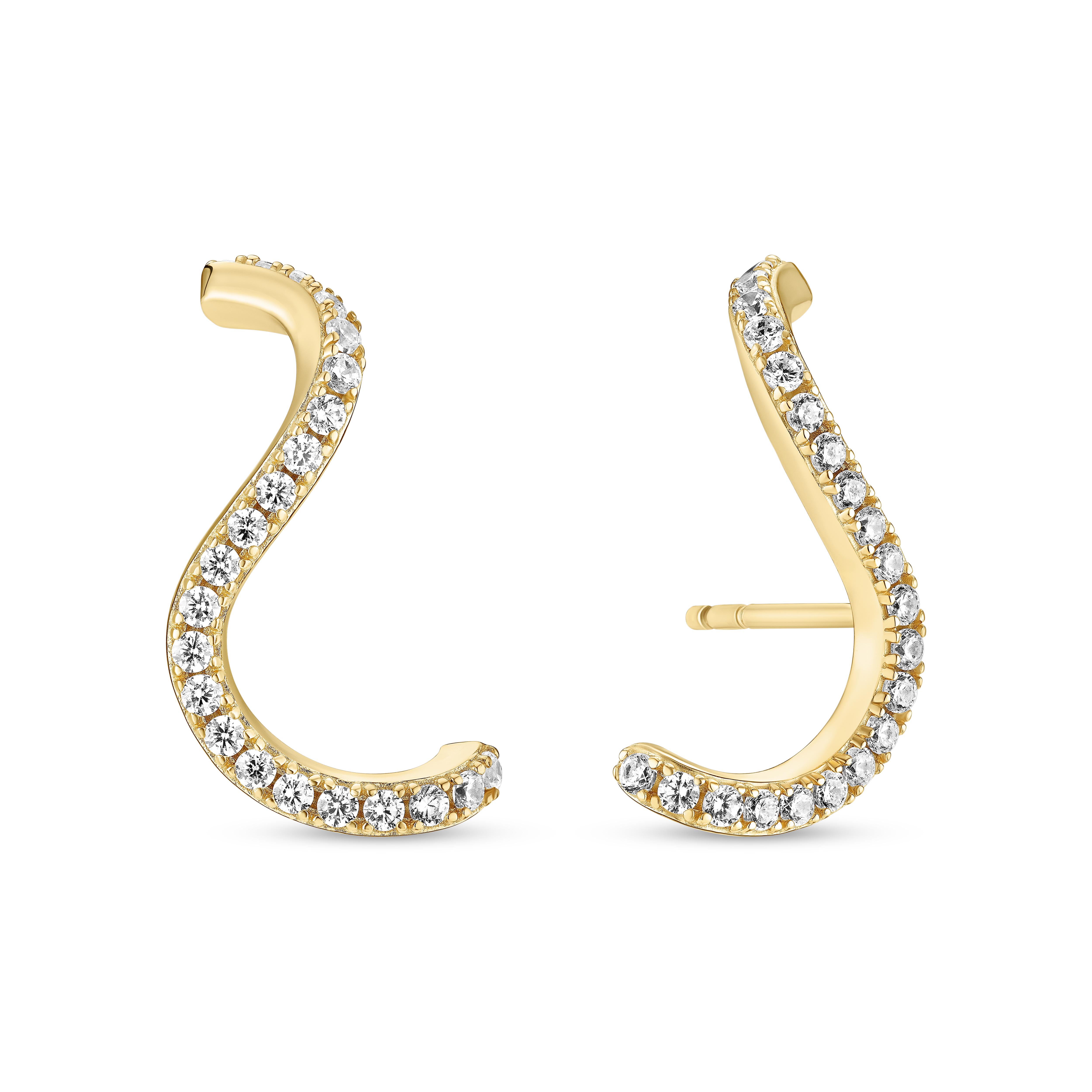 De SIF JAKOBS JEWELLERY ELLERA WAVES Oorbellen, modelnummer SJ-E3890-CZ-YG, zijn creolen gemaakt van zilver. Ze vallen op door hun elegante ontwerp. Draag ze voor een verfijnde en moderne look, ideaal voor zowel dagelijks gebruik als speciale gelegenheden. Combineer met andere gouden of zilveren accessoires voor een harmonieuze stijl.