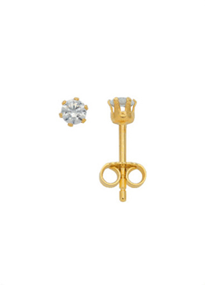  stilvolle kleine 3,5mm Ohrstecker aus 333/- Gelbgold mit Zirkonia Stein, perfekt für ein schickes und zeitloses Accessoire. Diese Ohrstecker passen ideal zu formellen Anlässen oder verleihen Alltagsoutfits einen Hauch von Eleganz. Tragen Sie sie alleine für einen minimalistischen Look oder kombinieren Sie sie mit anderen goldenen Schmuckstücken für einen glamouröseren Auftritt.

Verfügbar auf Ihrer Webshop-Seite.