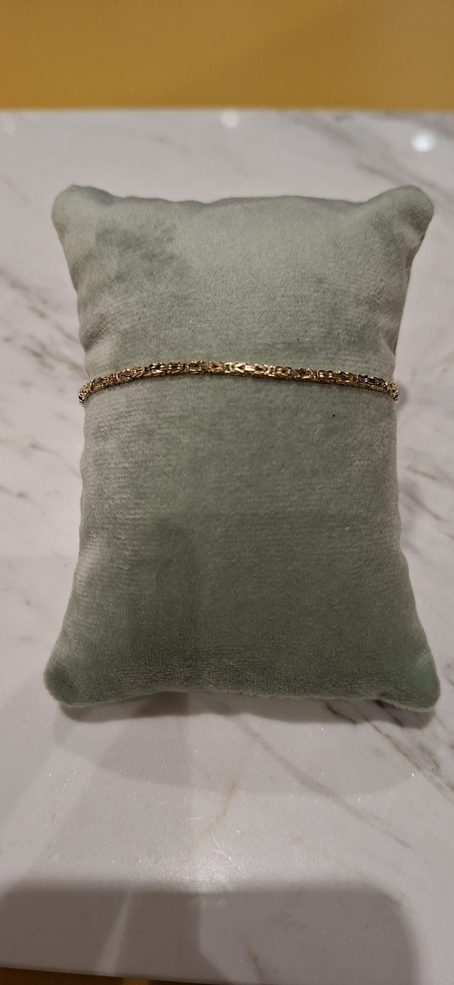 OCC-KONINGSARMB. Geelgouden koningsarmband occasion. 18.5cm/2mm. 