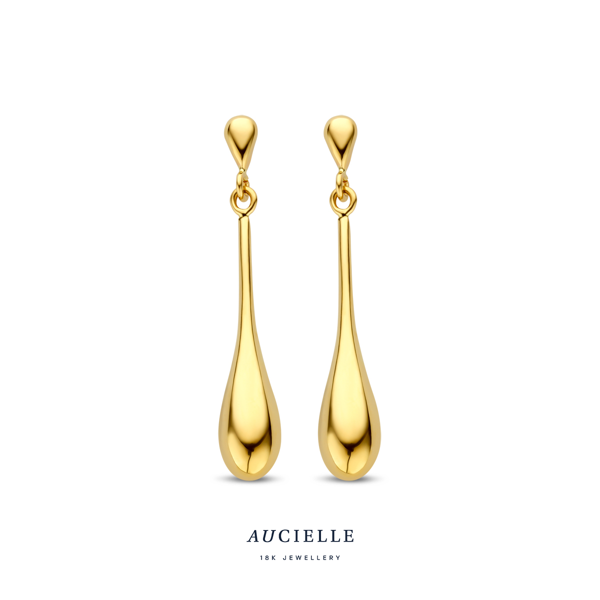AuCielle Oorslingers goud 18k kegelvormig