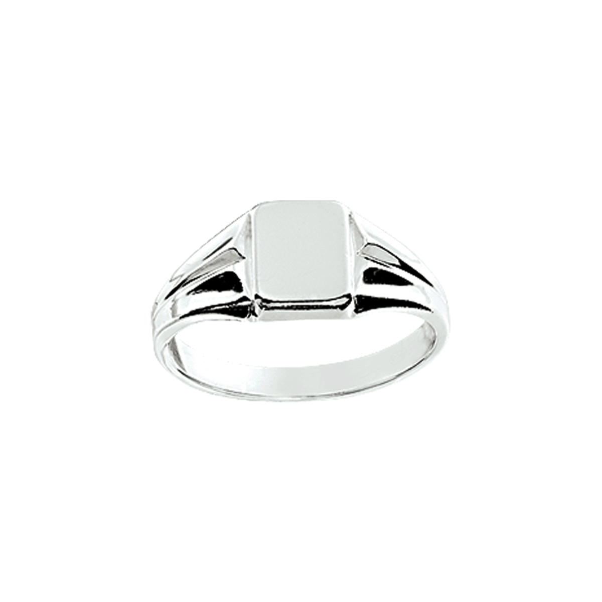Graveerring massief zilver wit