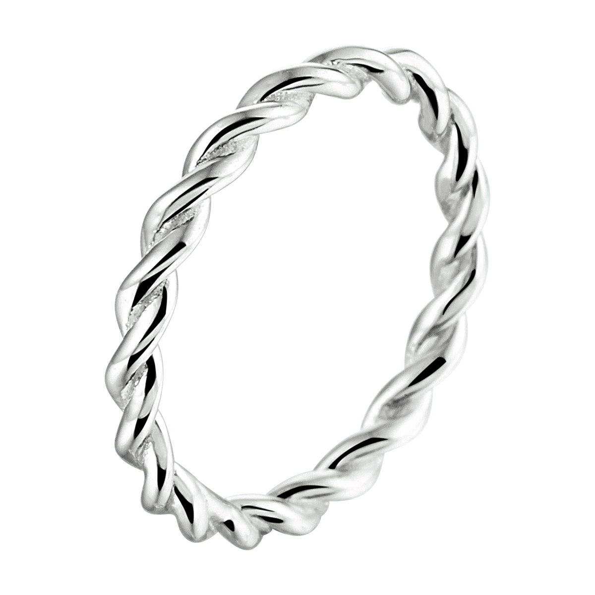 Gerhodineerd 925 zilveren aanschuifring. De ring heeft een breedte van 2.5mm.