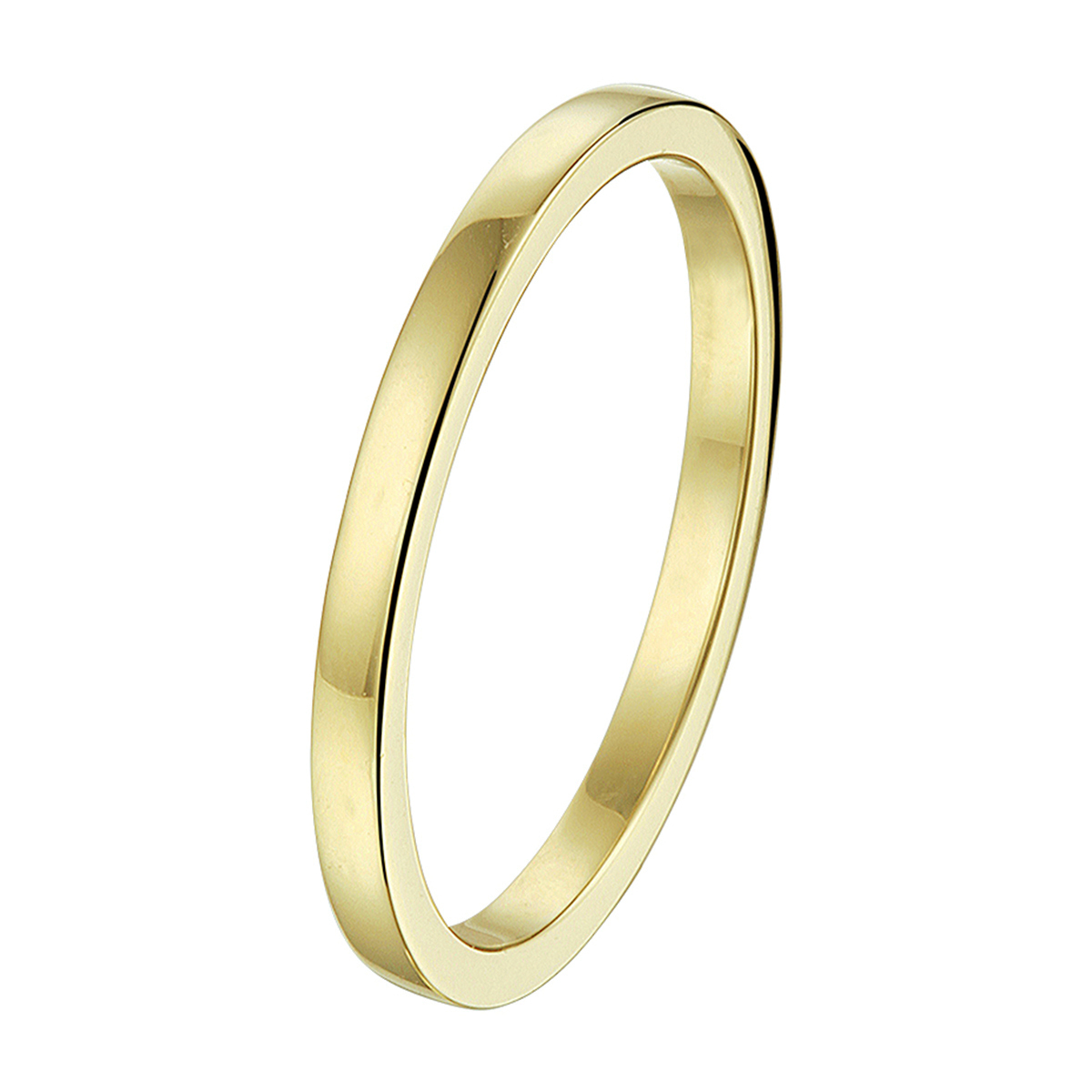 Stijlvolle geelgouden aanschuifring met een poli afwerking. Tip: Combineer deze ring met andere aanschuifringen voor een subtiele en elegante look.