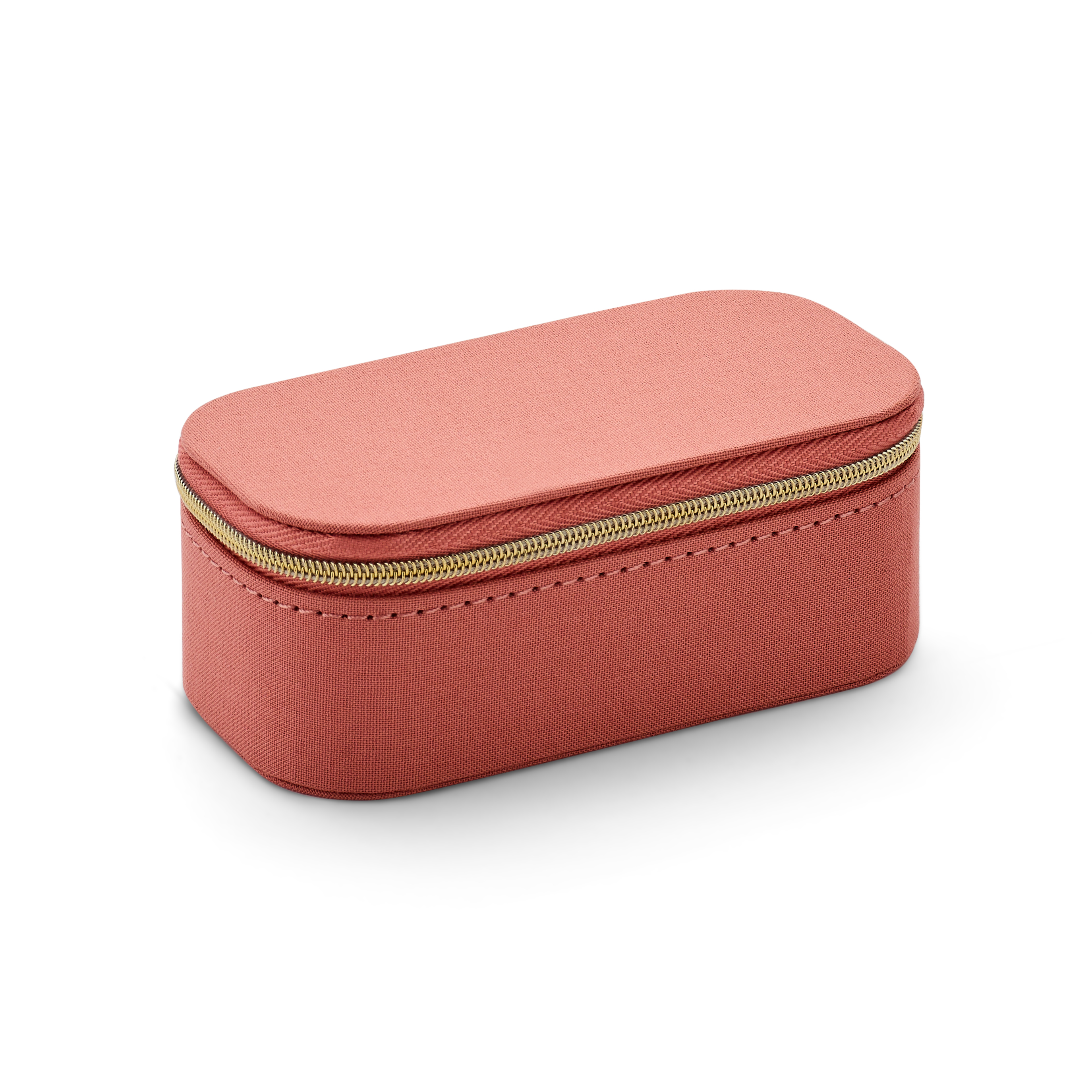 Luxe sieradenbox in de kleur soft peach velvet. De sieradenbox heeft een afmeting van 125x65x50 mm.