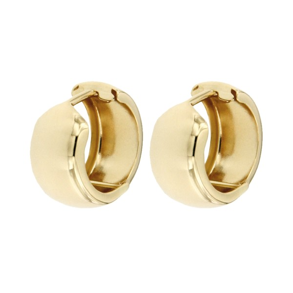 14k Geelgouden oorringen met een scharniersluiting